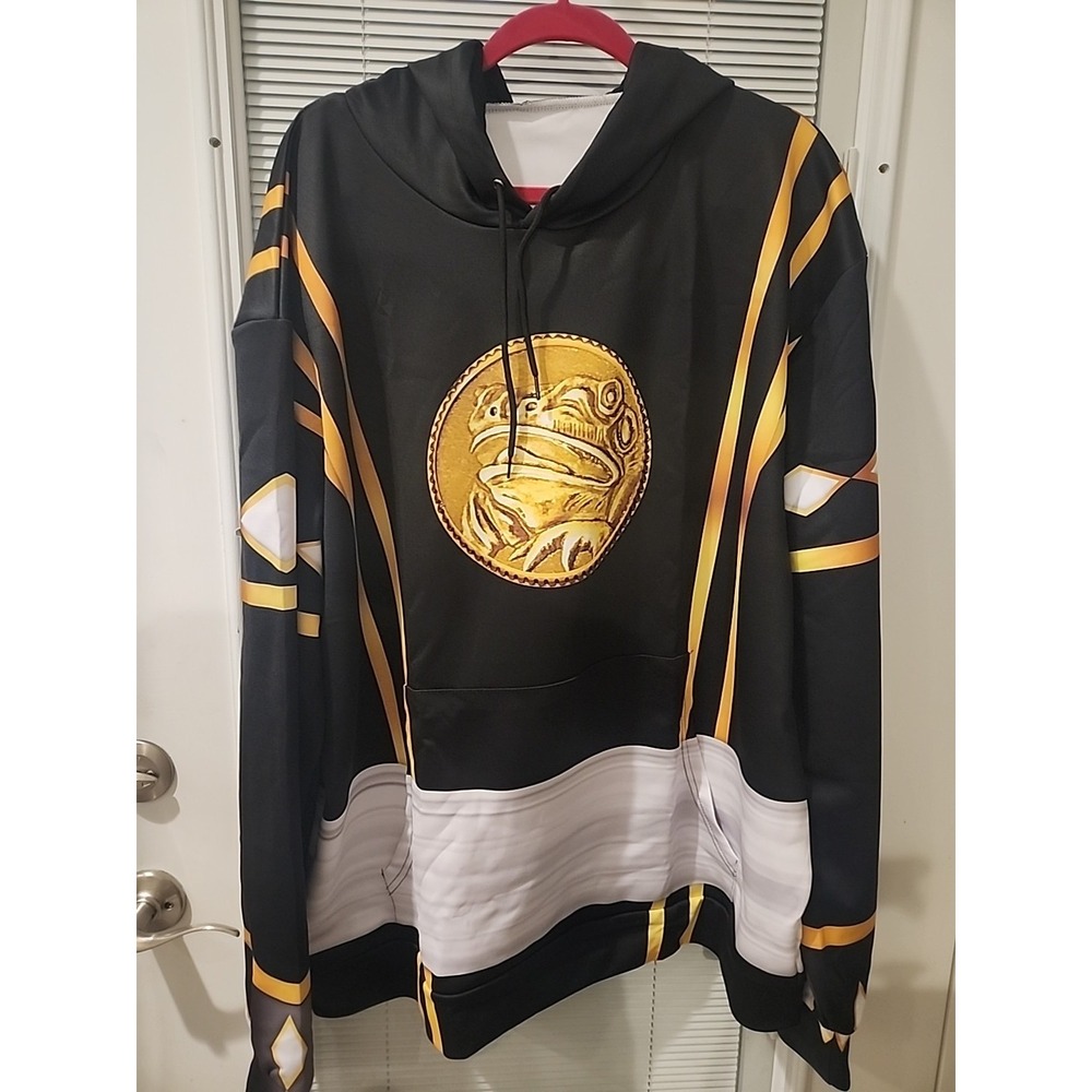 NEW RARE Mens Size 2XL Hoodie Black Ranger Ninjetti Power Rangers Hoodie